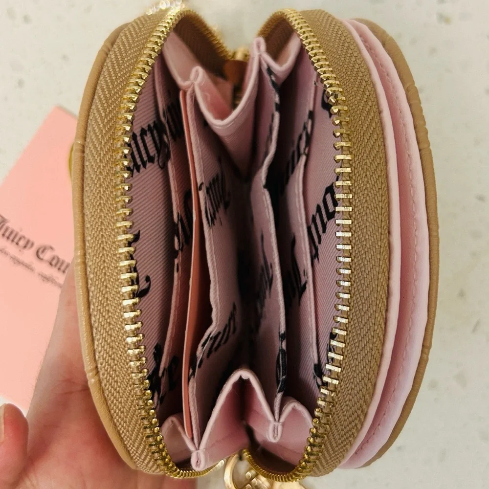 🪞Juicy Couture Drama Queen Mirror Wallet Pecan NWT💎